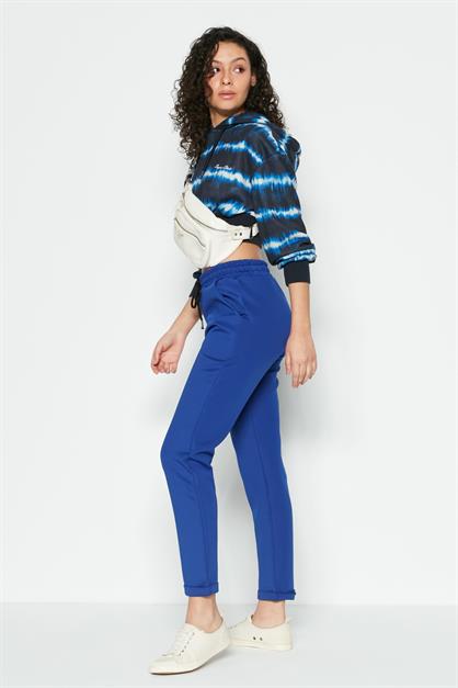 C&City Duble Paça Patlı Pantolon Eşofman Altı 807 Sax