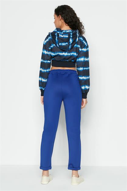 C&City Duble Paça Patlı Pantolon Eşofman Altı 807 Sax