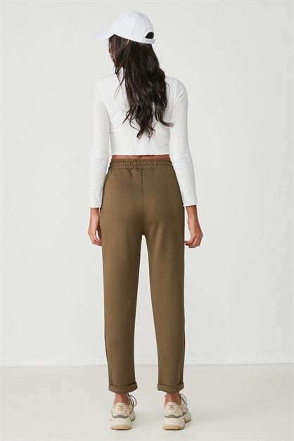 C&City Duble Paça Patlı Pantolon Eşofman Altı 807 Haki