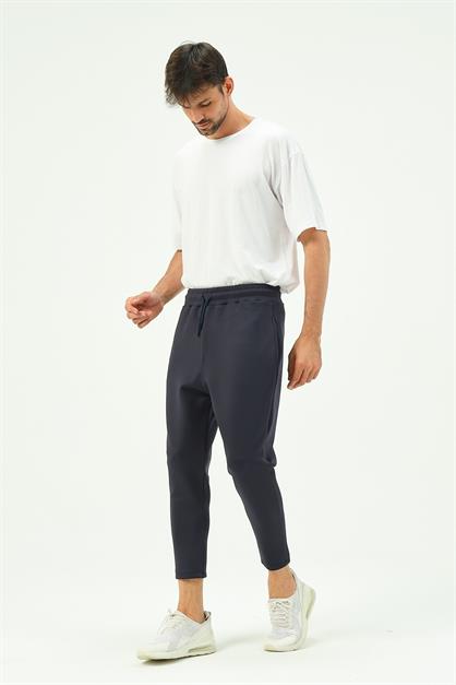 C&City Men Loose Cut Straight Leg Sweatpants with Back Pocket 856