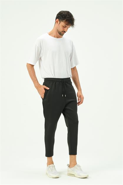C&City Men Loose Cut Straight Leg Sweatpants with Back Pocket 856