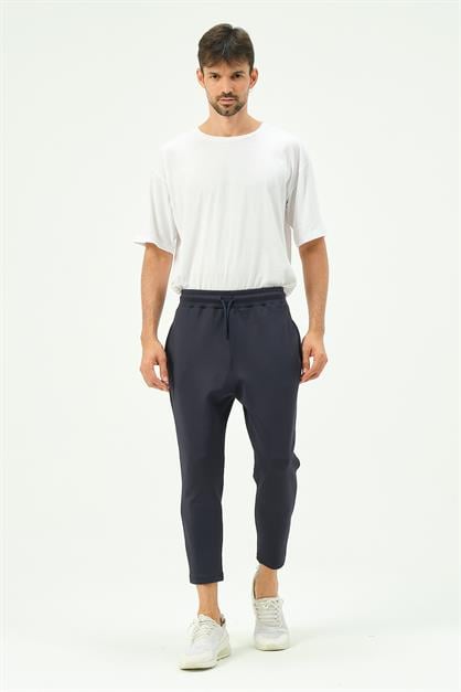 C&City Men Loose Cut Straight Leg Sweatpants with Back Pocket 856