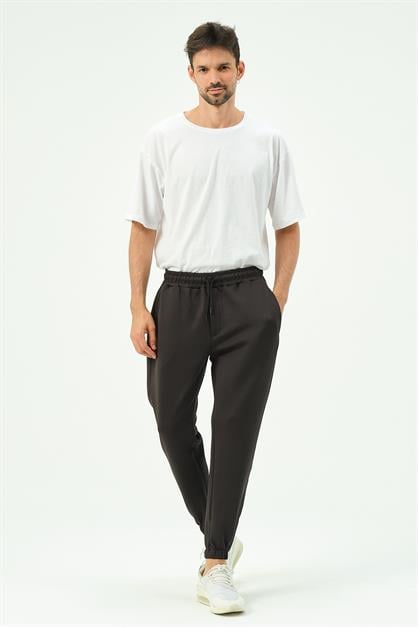 C&City Men Elastic Leg Sweatpants with Side Pockets 853