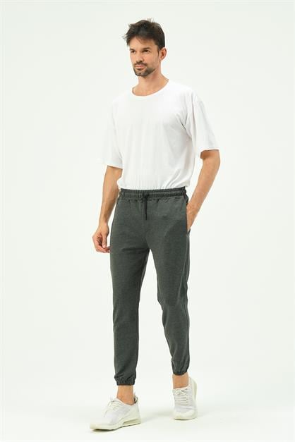C&City Men Elastic Leg Sweatpants with Side Pockets 781