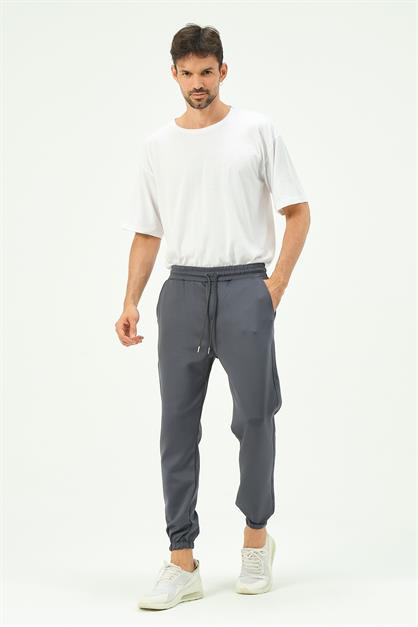 C&City Men Elastic Leg Sweatpants with Side Pockets 853