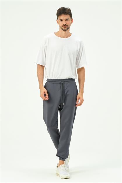 C&City Men Elastic Leg Sweatpants with Side Pockets 853