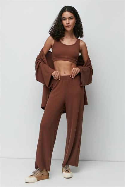 Ribbed 3-Piece Nightgown Set 9130