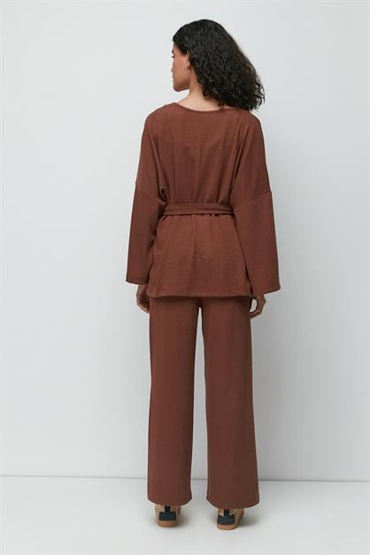 Ribbed 3-Piece Nightgown Set 9130