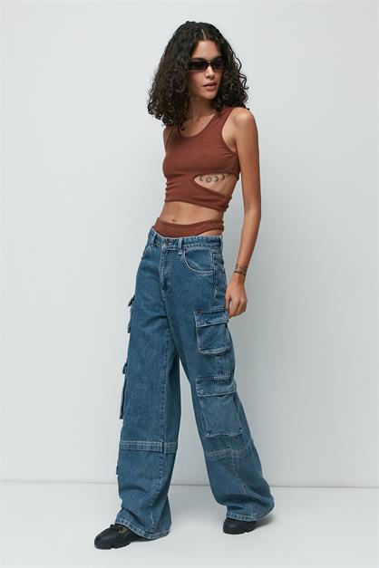 C&City Ribbed Low-cut Crop Panty Set 9135