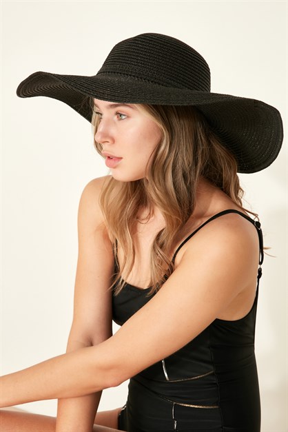 C&City Kadın Hasır Şapka Y1730-14 Siyah