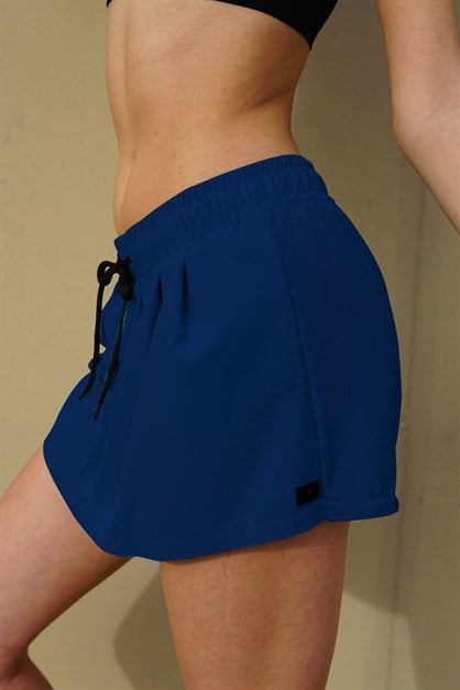 C&City Kadın Likralı Deniz Şort C1810 lacivert