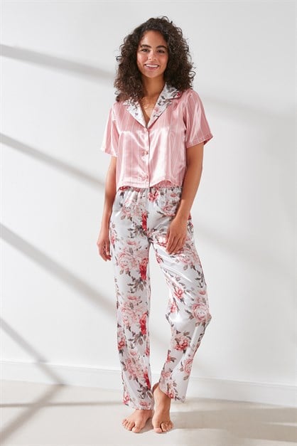 C&City  Satin Pyjama Set 9066 