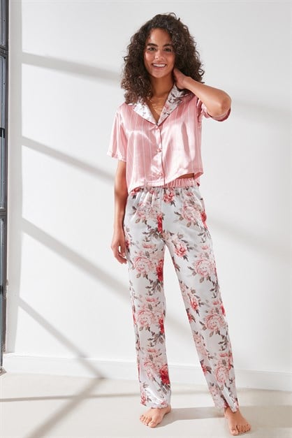 C&City  Satin Pyjama Set 9066 