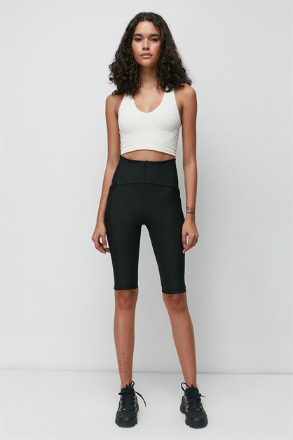 Karyoka High-Waisted Knee-Length Sports Shorts Leggings 9412