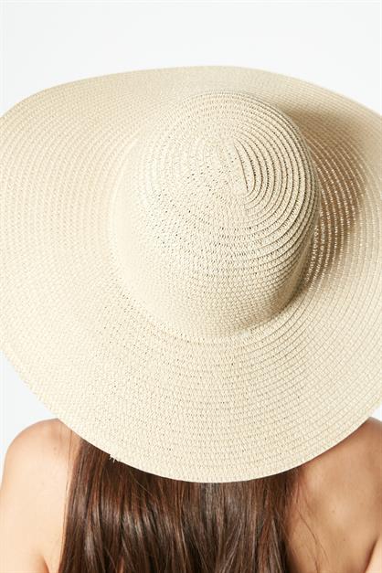 C&City Kısa Kenar Hasır Plaj Şapkası Y8201 Açık Bej