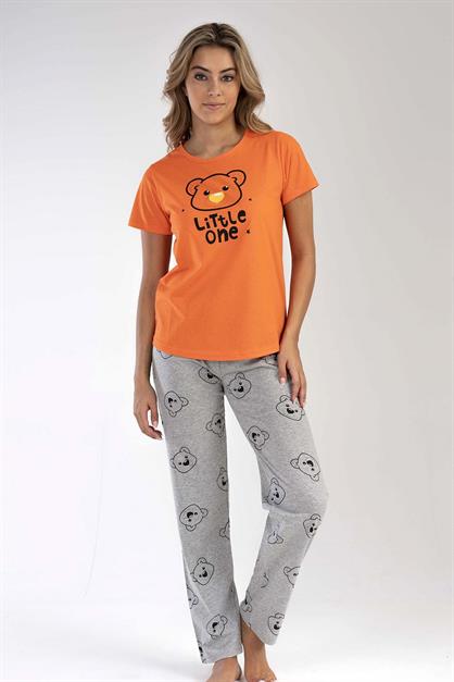 C&City Kısa Kol Pijama Takım Orange-441021