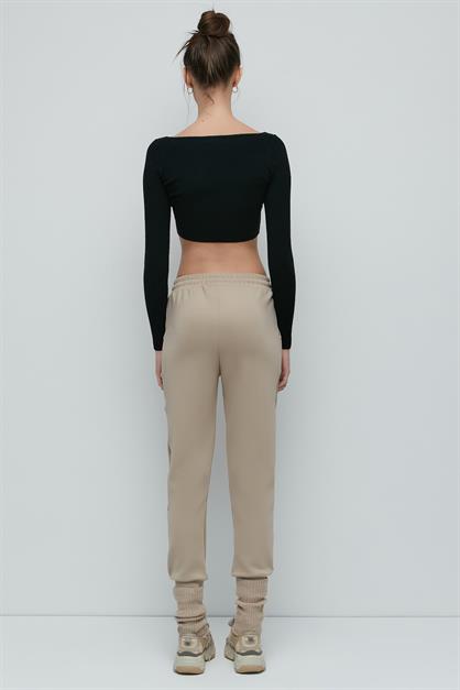 C&City Manşetli Paça Yandan Cepli Eşofman Altı 803 Taş