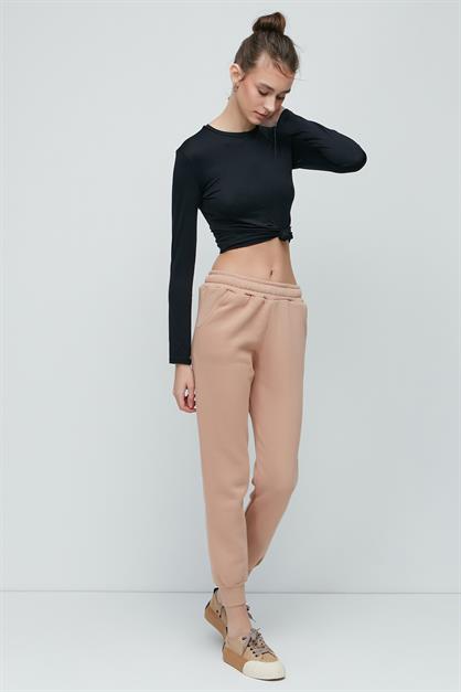 C&City Manşetli Paça Yandan Cepli Eşofman Altı 903 Krem