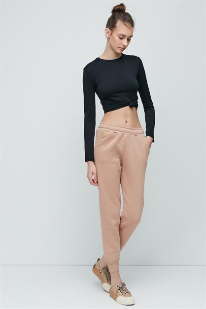 C&City Manşetli Paça Yandan Cepli Eşofman Altı 903 Krem