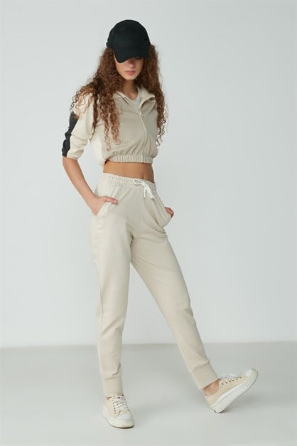 C&City Manşetli Paça Yandan Cepli Eşofman Altı 735 Taş