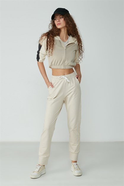 C&City Manşetli Paça Yandan Cepli Eşofman Altı 735 Taş