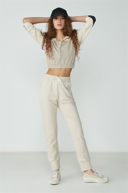 C&City Manşetli Paça Yandan Cepli Eşofman Altı 735 Taş