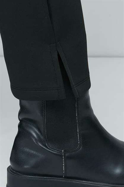 C&City Yırtmaçlı İspanyol Paça Eşofman Altı 843 Siyah