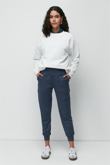 High-Waisted Cuffed Jogger Sweatpants 811
