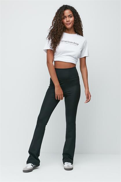 High-Waisted Flared Long Sport Leggings 9406