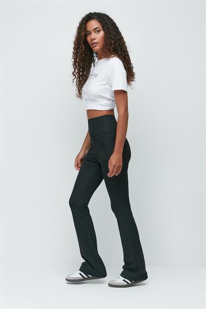 High-Waisted Flared Long Sport Leggings 9406