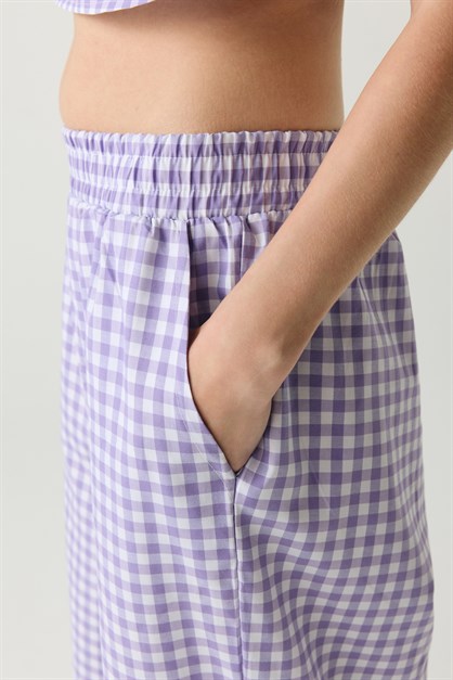 DayJamas Pötikare Crop Pantolon Takım Lila