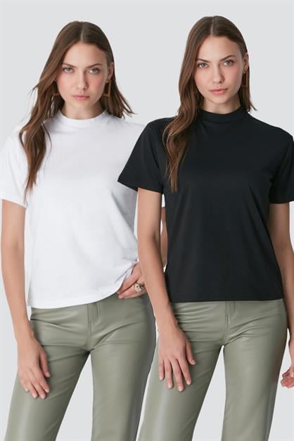 Crew Neck Short Sleeve 2-Pack Basic T-Shirt 957