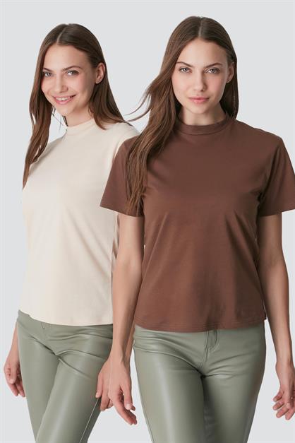 Crew Neck Short Sleeve 2-Pack Basic T-Shirt 957