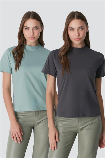 Crew Neck Short Sleeve 2-Pack Basic T-Shirt 957