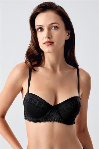 Non-padded Lace-Detailed Bra C18370