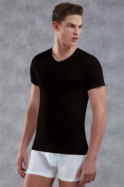 Doreanse 2855 Erkek T-Shirt Siyah