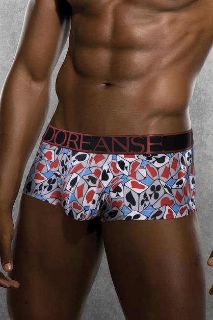 Doreanse Men Playing Card Pattern Mini Boxer Shorts 1769
