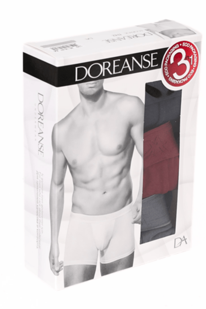 Doreanse Mens Cotton 3-Pack Boxer Shorts 1742
