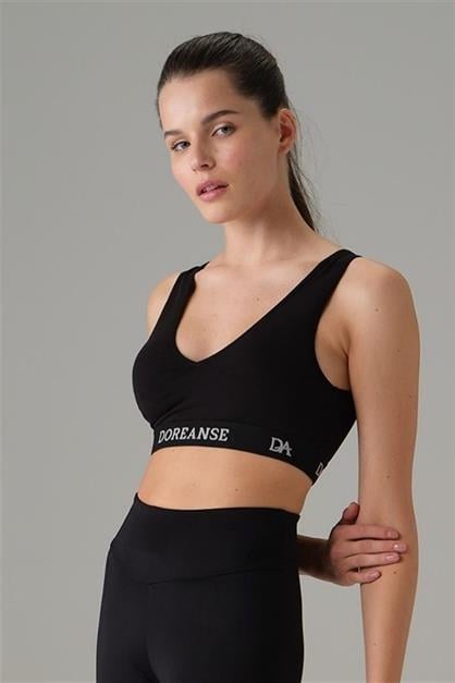 Doreanse Womens Deep V-Neck Covered Sports Bra 5580