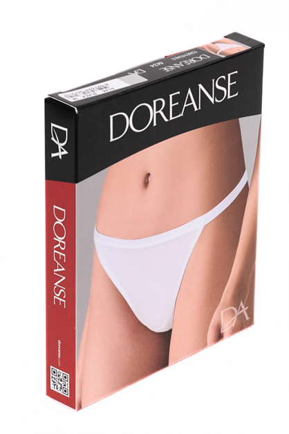 Doreanse Womens Ribbed V-String Thong 6124  