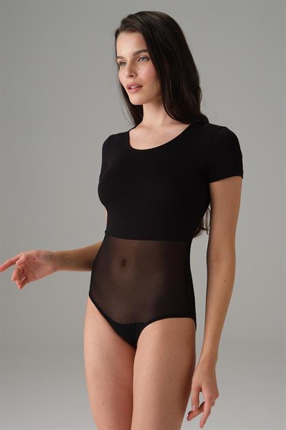Doreanse Women Short Sleeve Bodysuit With Mesh Details 12423