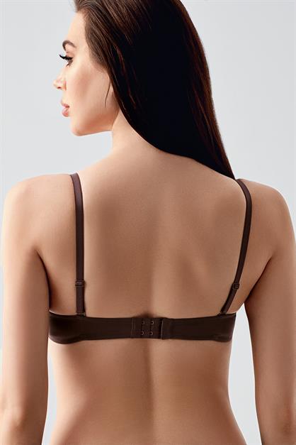 Double Push-Up Dolgulu Sütyen C17035 Kahverengi