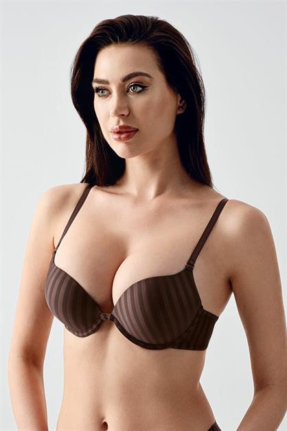 Double Push-Up Sütyen C17036 Kahverengi