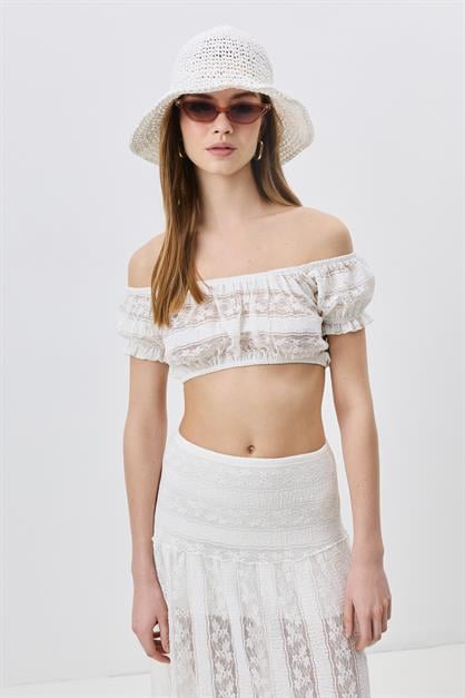 Hand-Knitted Straw Hat Y8208