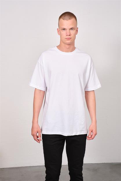 Mens Bicycle Neck 2-Pack Oversize Basic T-Shirt 991