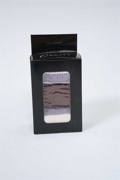 Mens Striped Short 3-Pair Sock Set