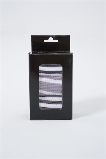 Mens Striped Short 3-Pair Sock Set