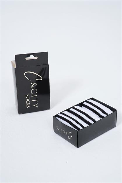 Mens Striped Short 3-Pair Sock Set