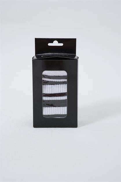 Mens Striped Long 3-Pair Sock Set