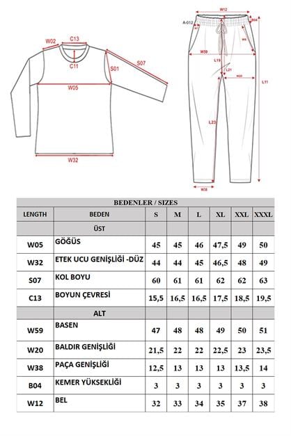 Mens Long-Sleeve Thermal Pajama Set 405158 